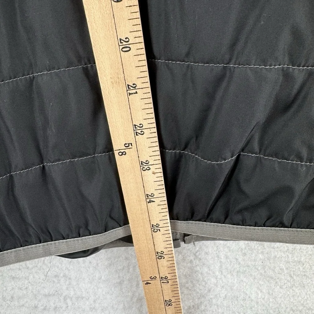 Eddie Bauer Puffer Jacket Womens‎ Large Quilted Full Zip Black Gray Lightweight